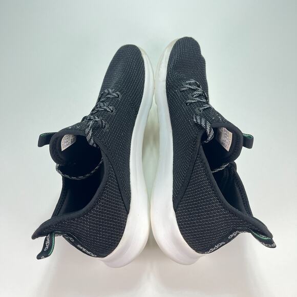 Adidas Cloudfoam Pure Black White Running Shoes Women's Size 12 Men's 10.5 - Picture 6 of 9